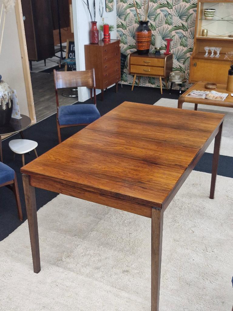 Vintage eettafel palissander 70s verlengbaar, Ophalen, Gebruikt, Vintage
