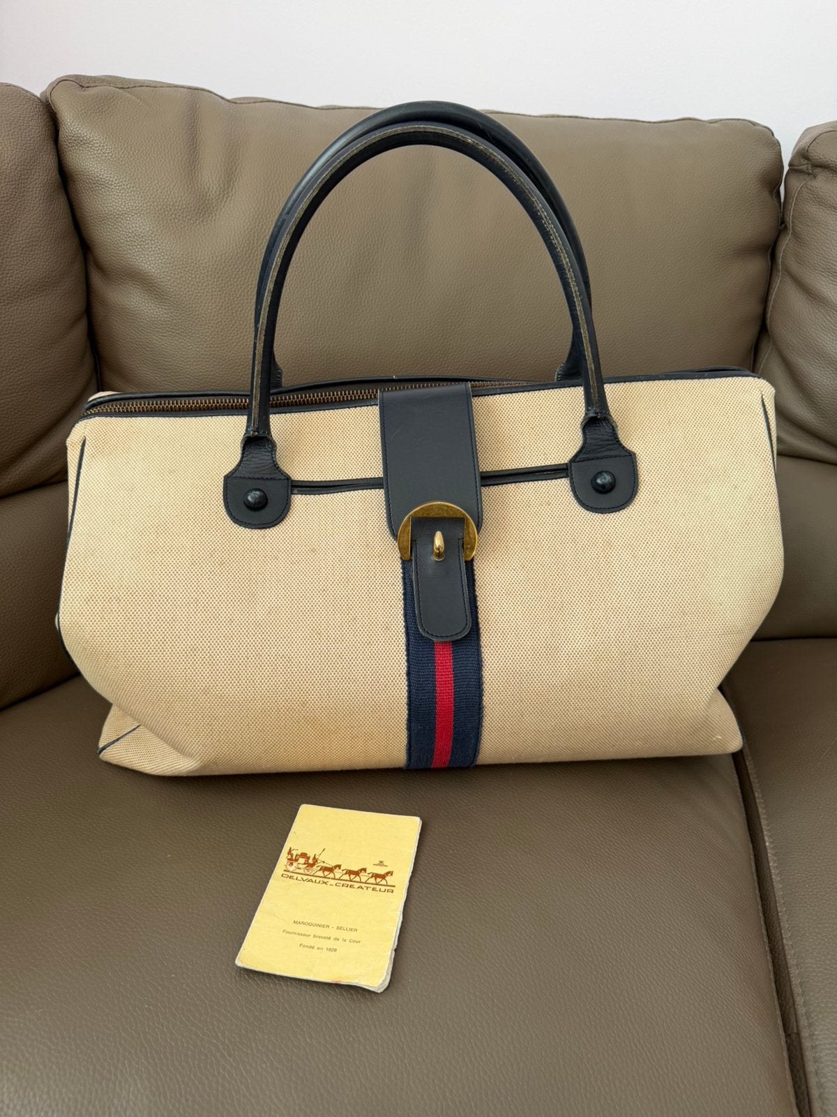 Sac de voyage Delvaux vintage année 1960, Enlèvement ou Envoi, Comme neuf