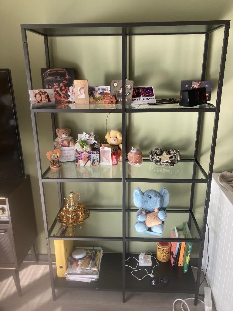 opberg- sier rek + bijpassende tafel - bureau, Enlèvement, Comme neuf