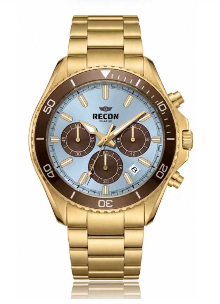 RECON Charlie CH004 herenhorloge, Handtassen en Accessoires, Horloges | Heren, Staal, Staal, Polshorloge, Nieuw