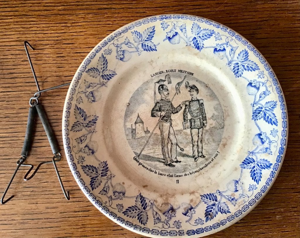 Lancier belge assiette, Collections, Enlèvement ou Envoi, Armée de terre