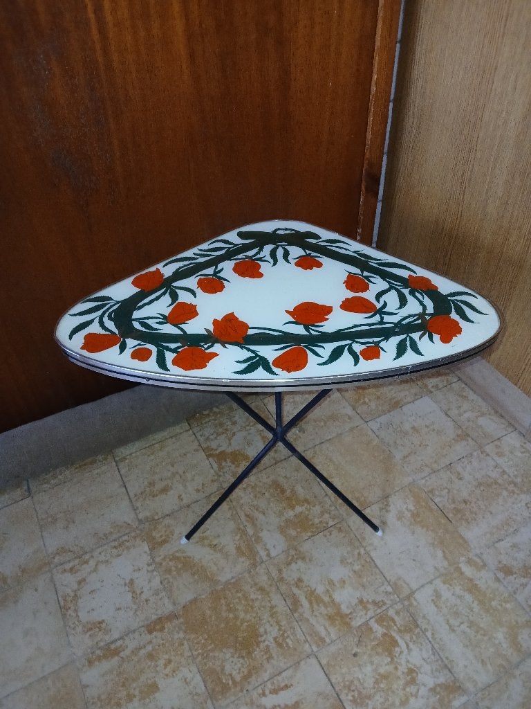 Table d'appoint expo 58 ERDAL 50's, Antiquités & Art, Enlèvement ou Envoi, Table