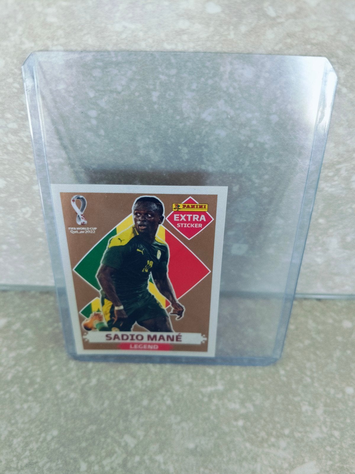 Panini extra sticker WK Qatar Sadio Mane brons, Verzamelen, Ophalen of Verzenden