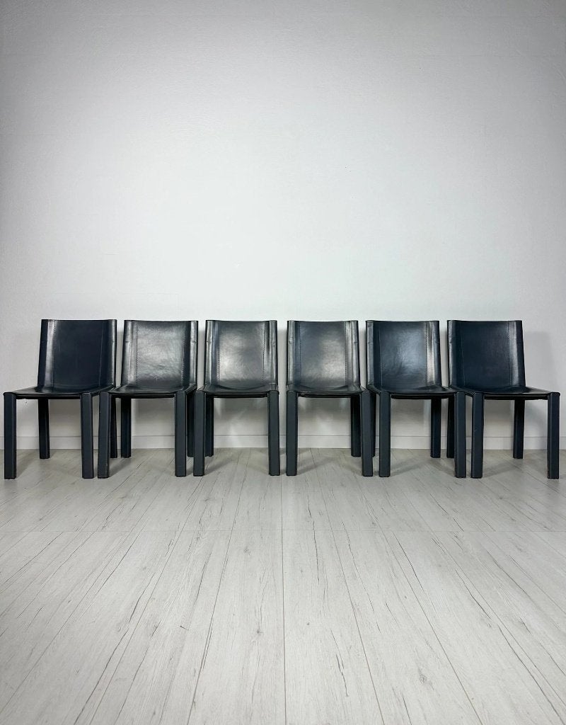 Chaise Carlo Bartoli Matteo Grassi cuir italienne 80s, Enlèvement