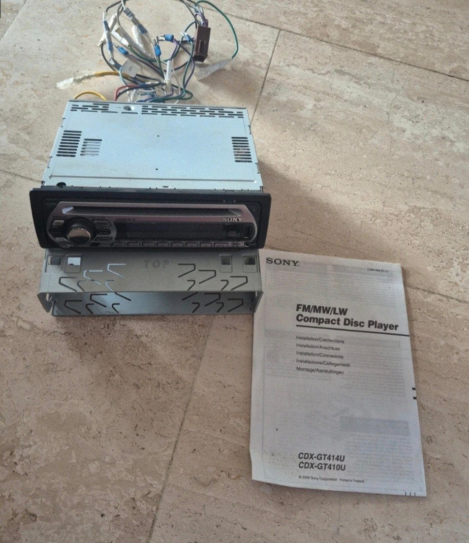 Autoradio CD / MP3 Sony CDX-GT410U Complete (Télécommande, N, Ophalen of Verzenden, Gebruikt