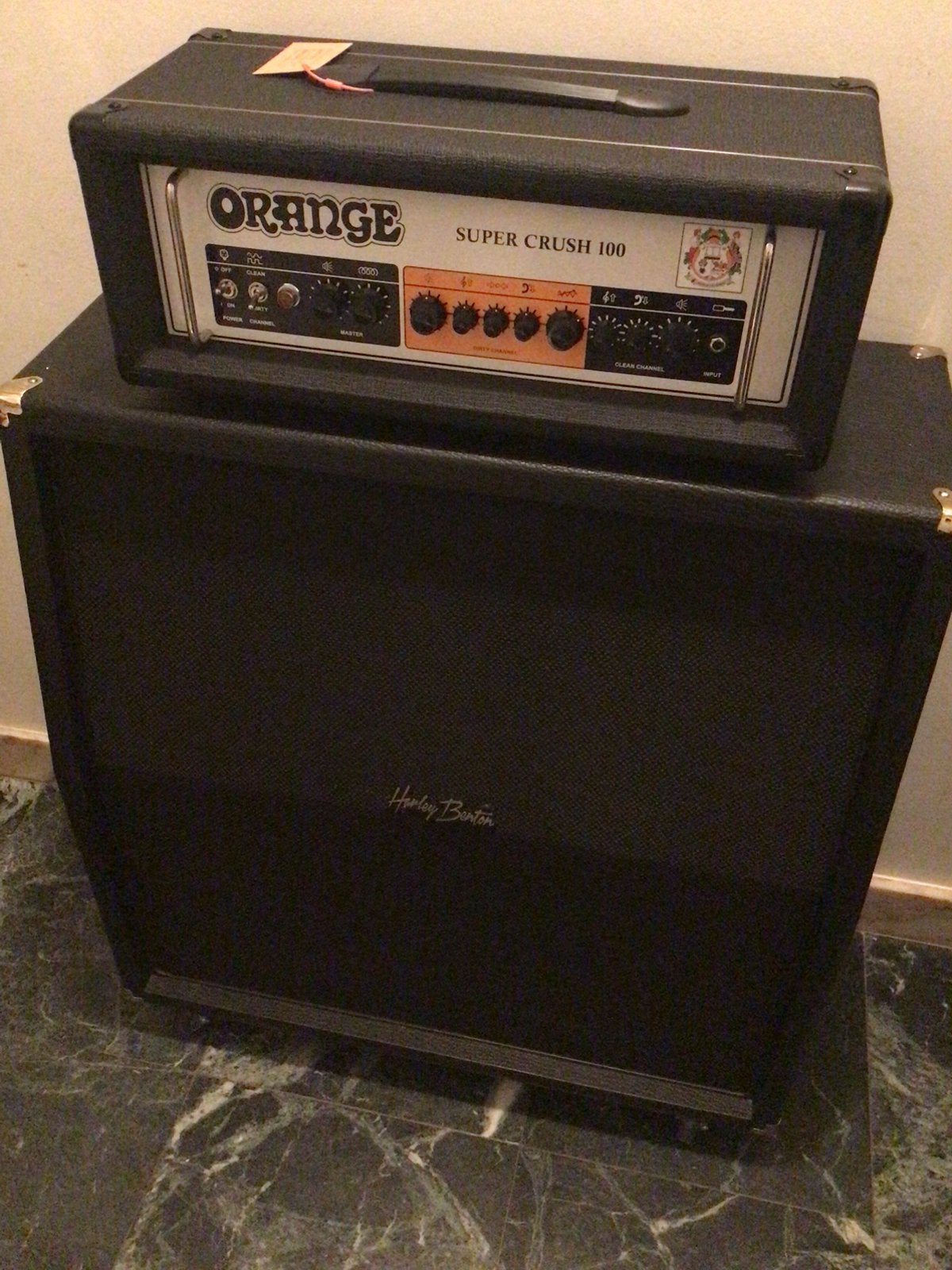 Orange cruch met speaker, Muziek en Instrumenten, Ophalen, Zo goed als nieuw