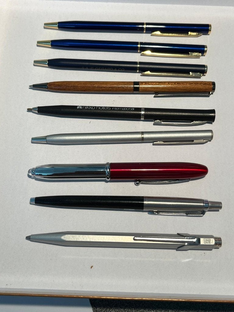 lot de 9 stylos billes publicitaires, Enlèvement ou Envoi
