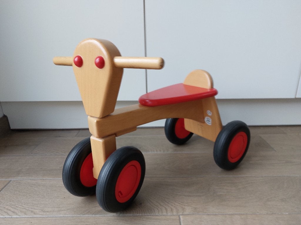Houten loopfiets Van Dijk Toys, Ophalen, Gebruikt, Rij- of Hobbelspeelgoed