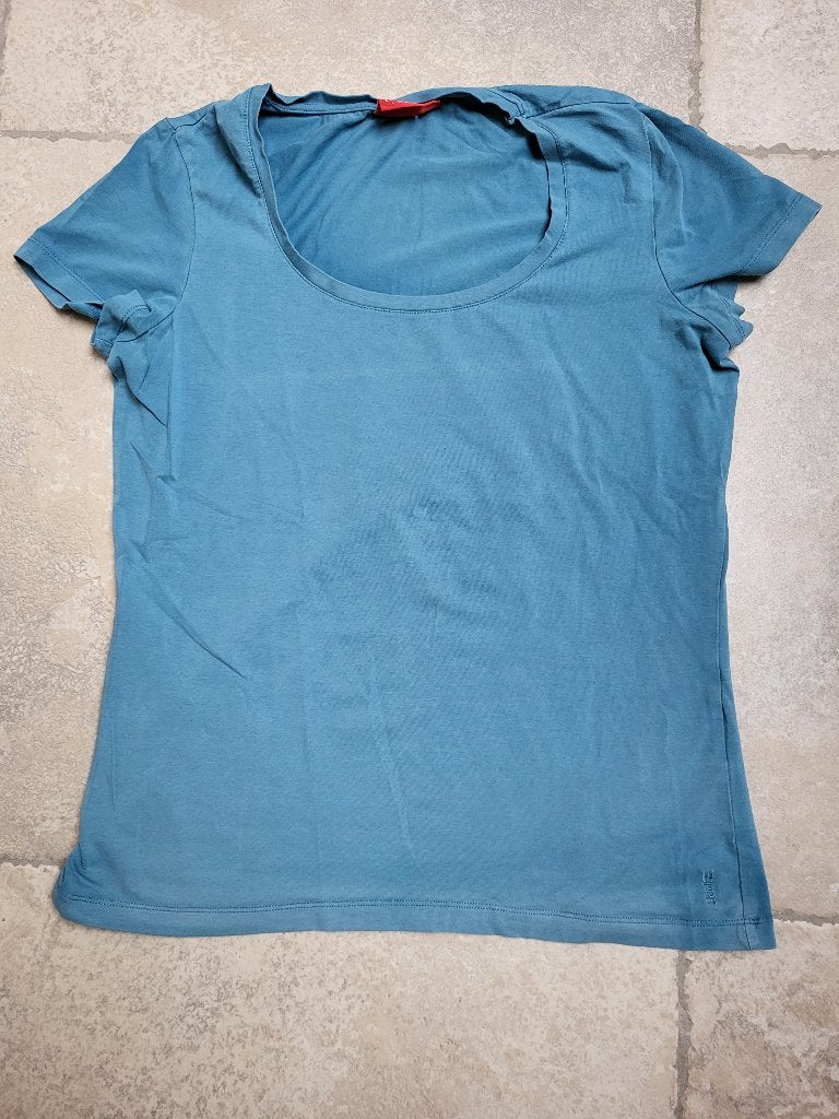 GRATIS : Merk Esprit: t-shirt mt Large, Blauw, Maat 42/44 (L), Ophalen of Verzenden, Korte mouw