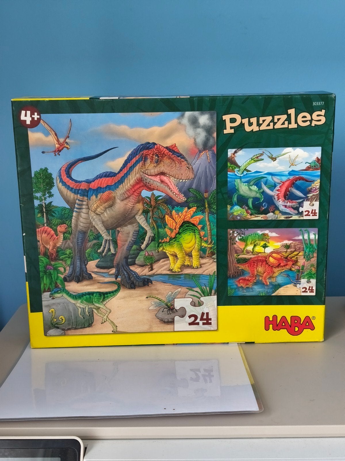 3 nieuwe Haba dinosauruspuzzels voor kinderen, Verzenden, 10 tot 50 stukjes, Nieuw, 4 tot 6 jaar