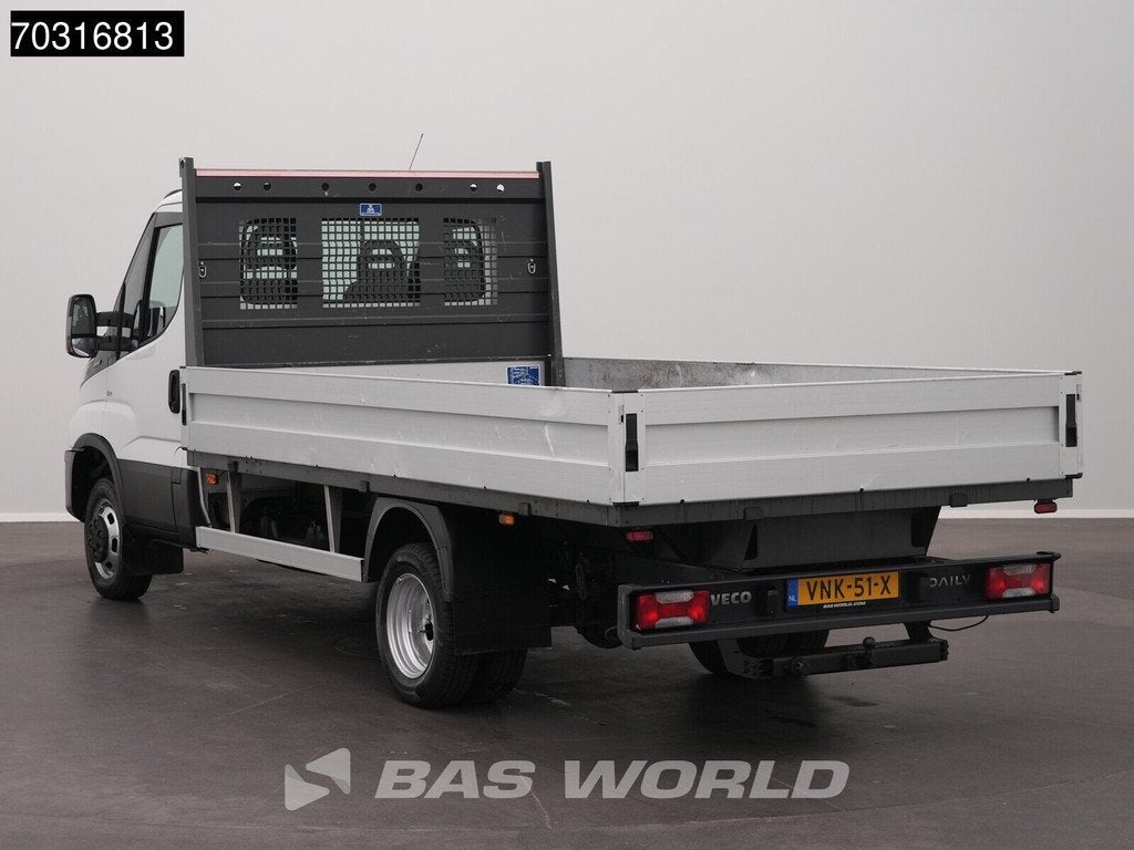 Iveco Daily 35C14 Open Laadbak Dubbellucht 3,5t Trekhaak Air, Auto's, Stof, Euro 6, Iveco, Wit