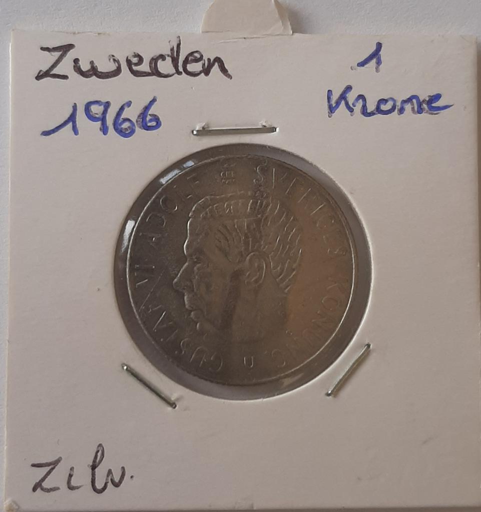 Suède 1 couronne 1966 argent, Envoi, Argent