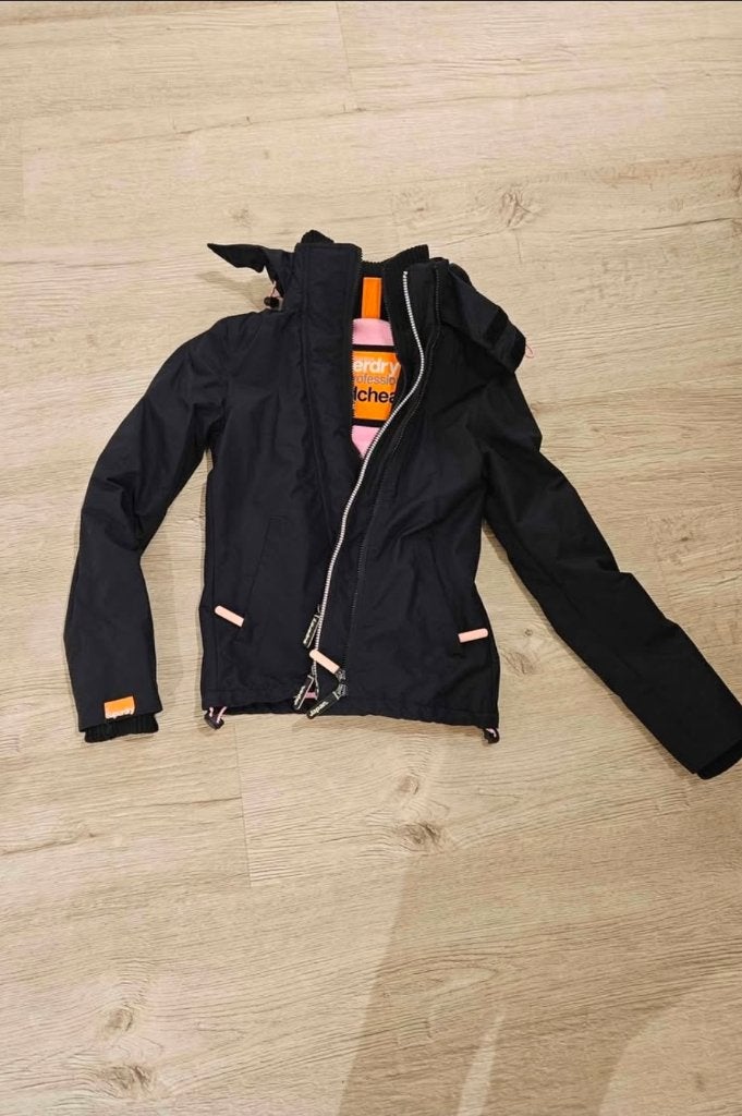 Jas super dry, Kleding | Dames, Ophalen, Superdry, Zwart, Zo goed als nieuw