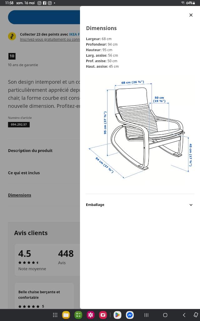 Fauteuil à bascule, Ophalen, Gebruikt, Hout