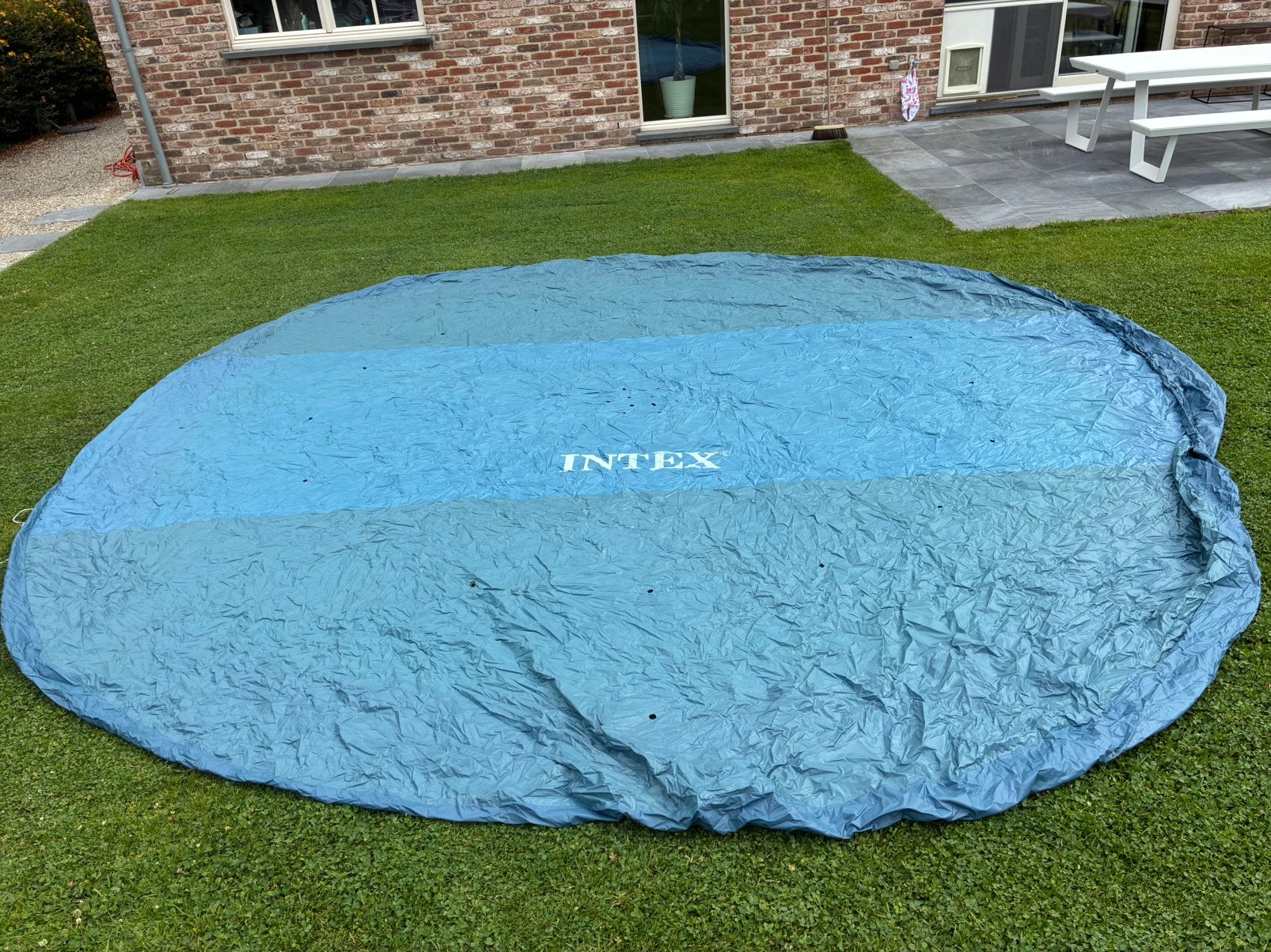 Afdekzeil intex 4,57m diameter, Ophalen, Zo goed als nieuw