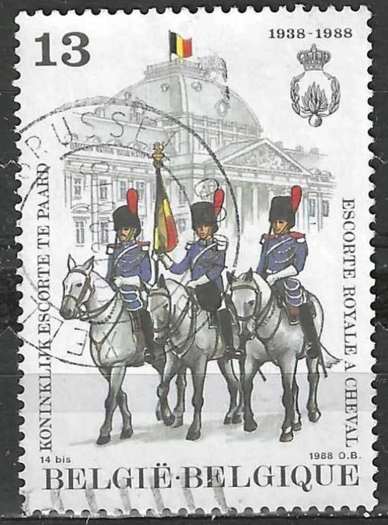 Belgie 1988 - Yvert/OBP 2308 - Escorte te Paard (ST), Verzenden, Gestempeld, Gestempeld