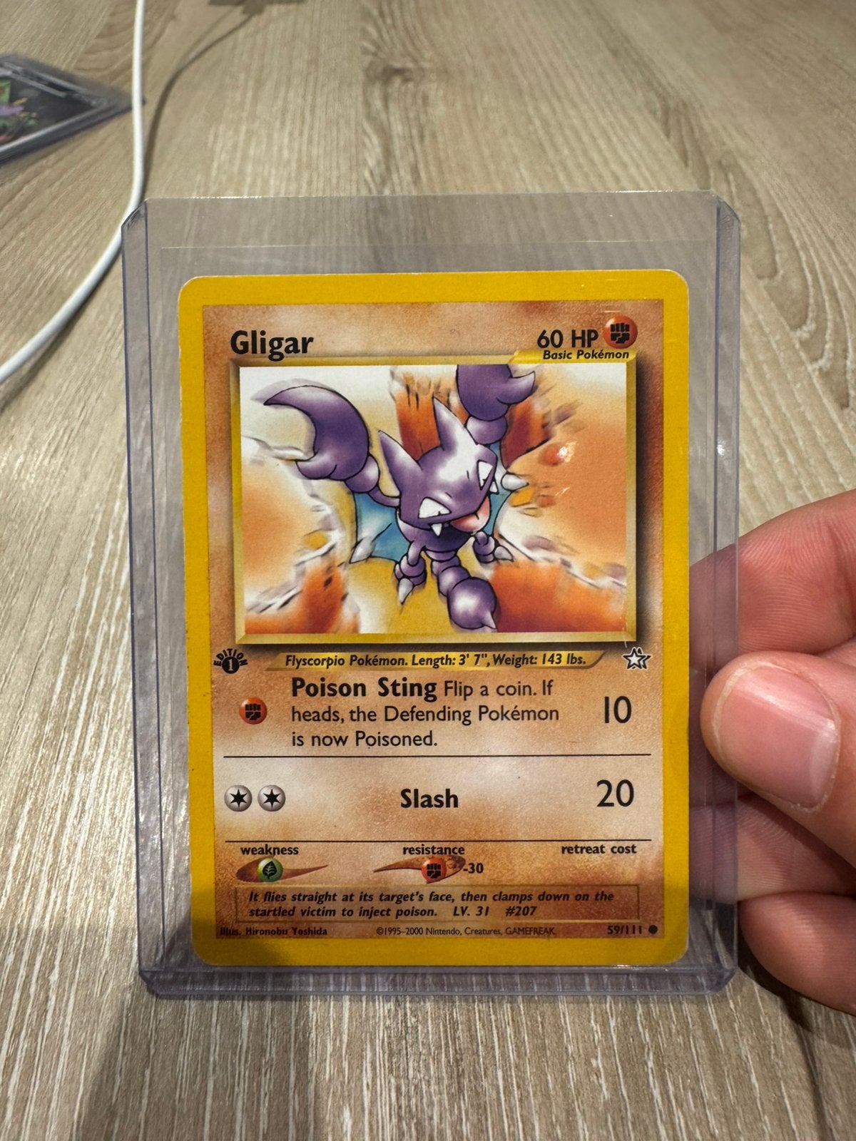 Gligar [1st Edition] #59 Pokemon Neo Genesis, Ophalen of Verzenden, Zo goed als nieuw