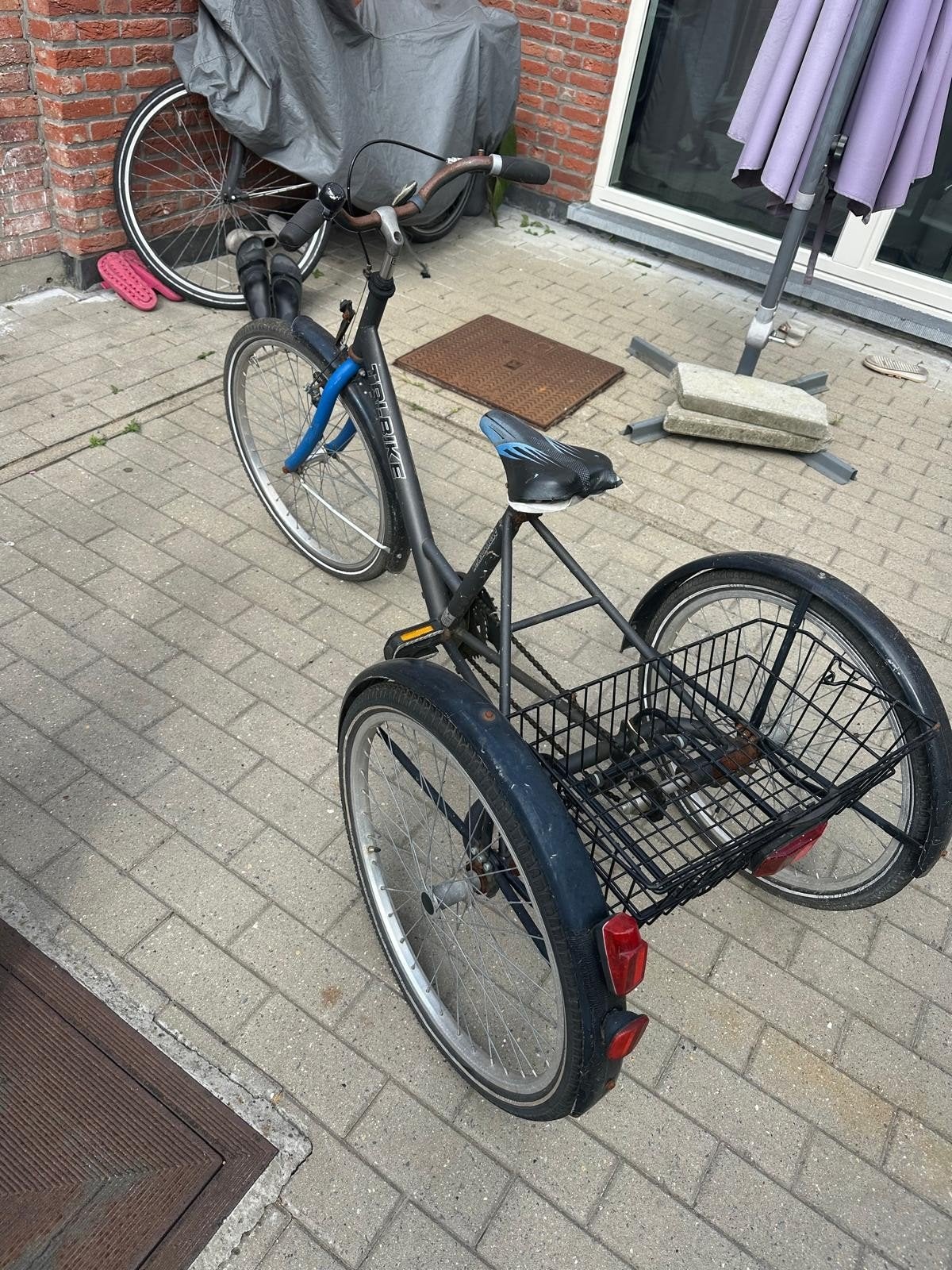 fiets met 3 wielen, Ophalen
