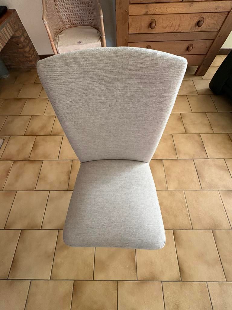 8 chaises Juntoo en tissu, Gris, Enlèvement, Tissus, Cinq, Six Chaises ou plus