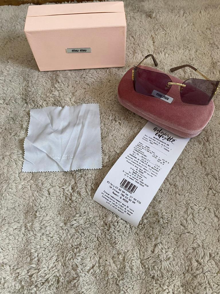 Lunette miumiu, Handtassen en Accessoires, Zonnebrillen en Brillen | Dames, Overige merken, Zonnebril, Paars, Nieuw