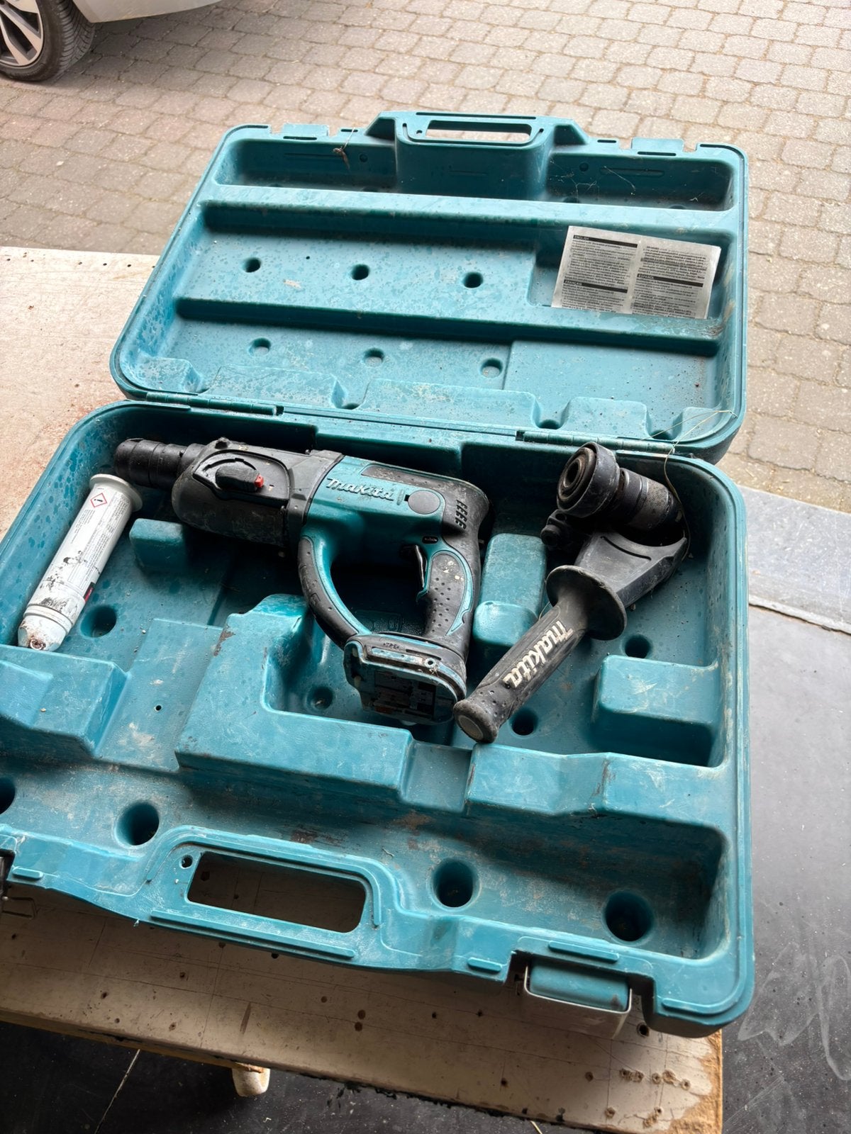 Makita 18V SDS-Plus boorhamer + koffer, Doe-het-zelf en Bouw, Ophalen, Zo goed als nieuw