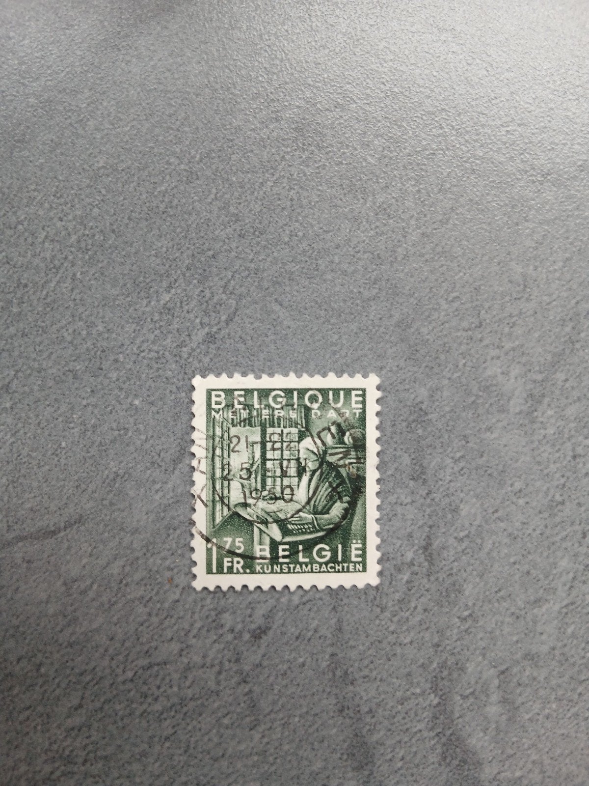 1,75fr kunstambachten 1948, Ophalen