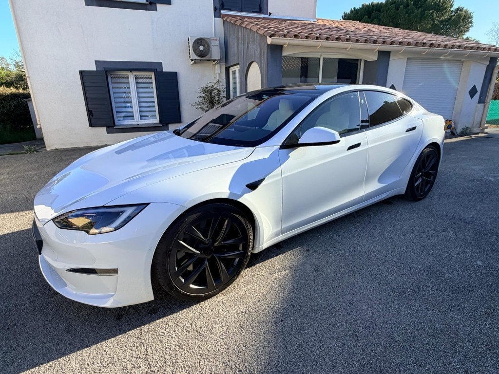 TESLA MODEL S 5YJS PLAID, Auto's, Automaat, Zwart, Model S, Wit