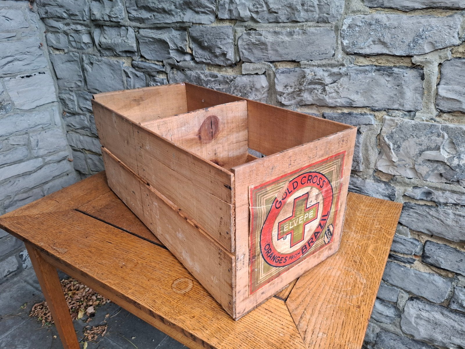 Ancienne grande caisse à oranges en bois – GOLD CROSS, Antiquités & Art, Enlèvement