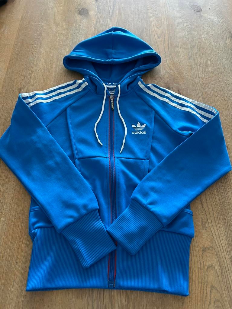 Blauwe original vest Adidas maat XS, Blauw, Overige typen, Ophalen of Verzenden, Zo goed als nieuw