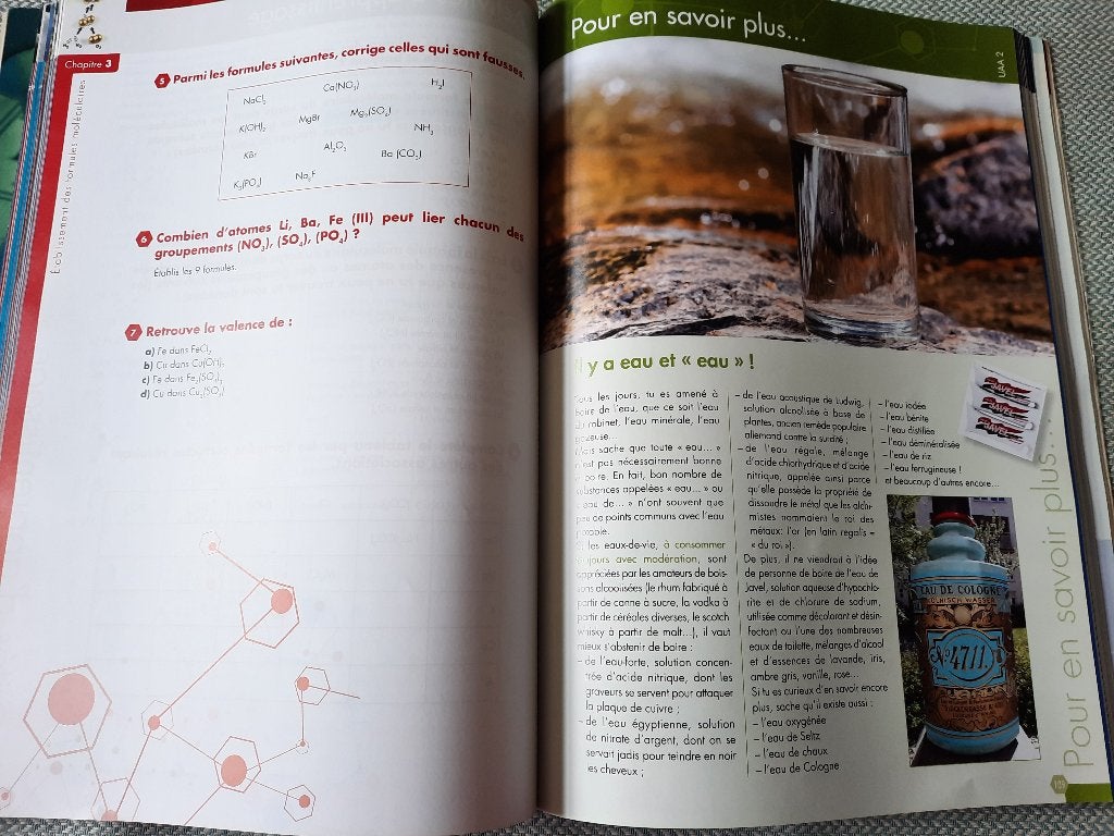 CHIMIE 3e 4e Sciences de base, Livres, Enlèvement, Comme neuf, Secondaire, Chimie