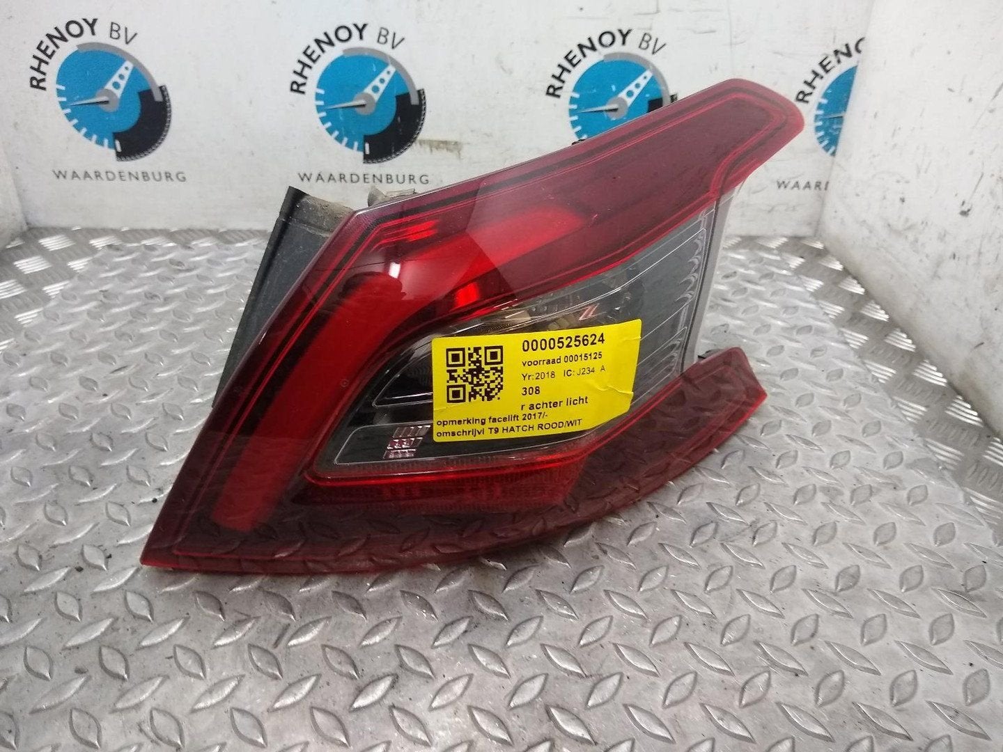 PEUGEOT 308 GT LINE BLUEHDI 130 ACHTERLICHT R 2018, Auto-onderdelen, Ophalen of Verzenden, Gebruikt, ARN erkend