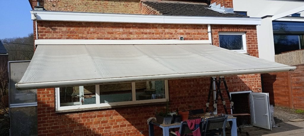 Elektrische zonneluifel, Ophalen, Gebruikt, Elektrisch, 250 cm tot 450 cm