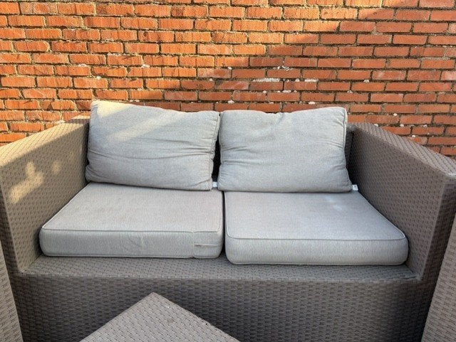 Tuinset 3+1+1, Tuin en Terras, Ophalen, Gebruikt, Rotan, 3 zitplaatsen
