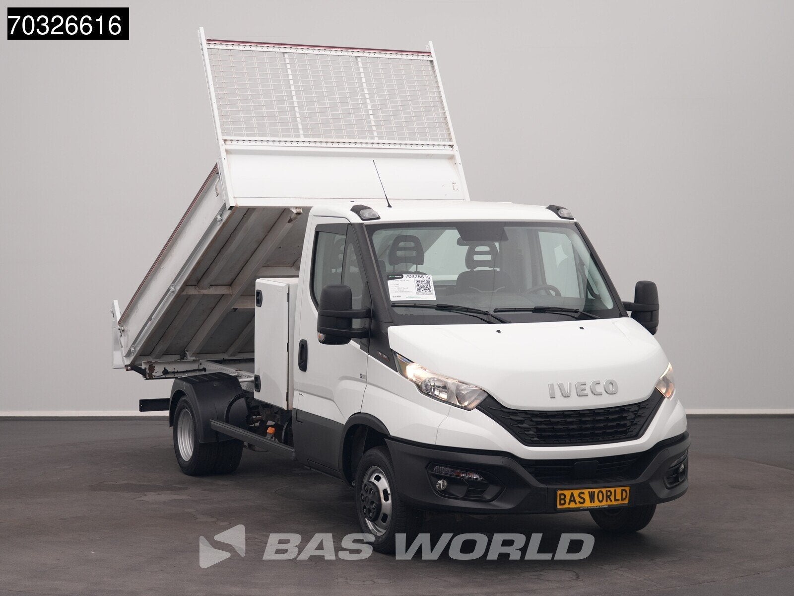 Iveco Daily 35C16 3.0L Kipper met Kist Dubbellucht 3,5t Trek, Stof, Gebruikt, Euro 6, 4 cilinders