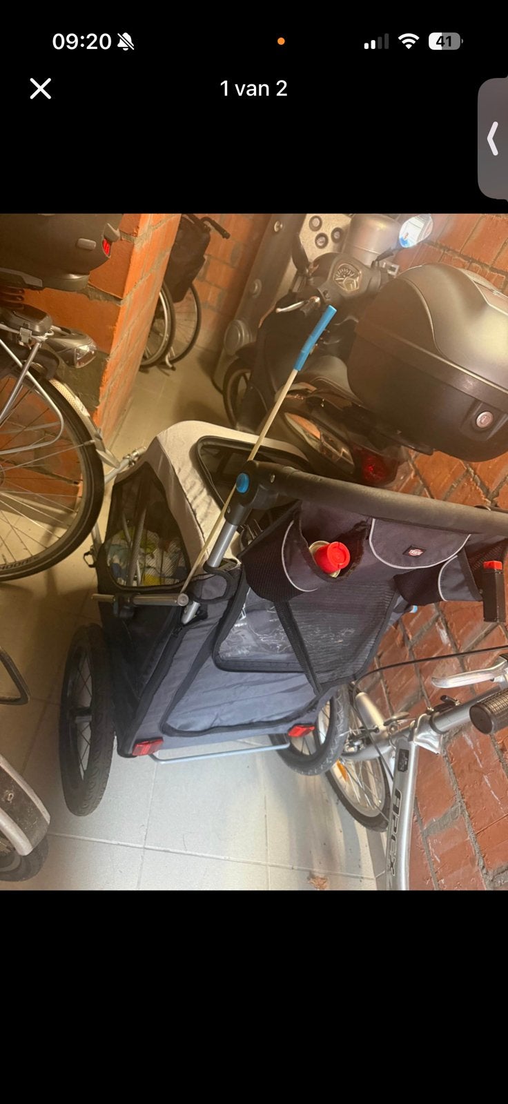 hondenfietskar/buggy trixie, 3x gebruikt, Fietsen en Brommers, Ophalen, Zo goed als nieuw