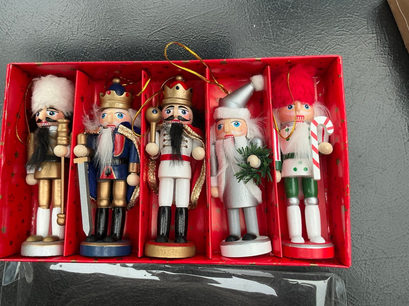 3 Doosjes Houten Kerst Notenkrakers / Boomhangers (Timstor), Ophalen of Verzenden, Zo goed als nieuw
