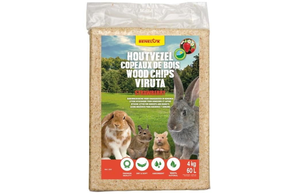 Houtvezel met aardbei 4kg, Ophalen of Verzenden, Nieuw, Kippenhok of Kippenren