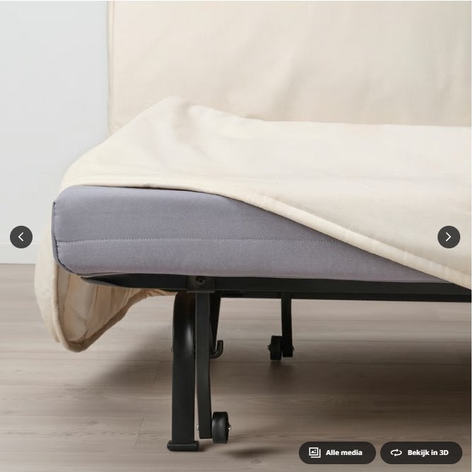 Zetelbed Ikea Lycksele, Ophalen, Zo goed als nieuw, Twijfelaar, Grijs