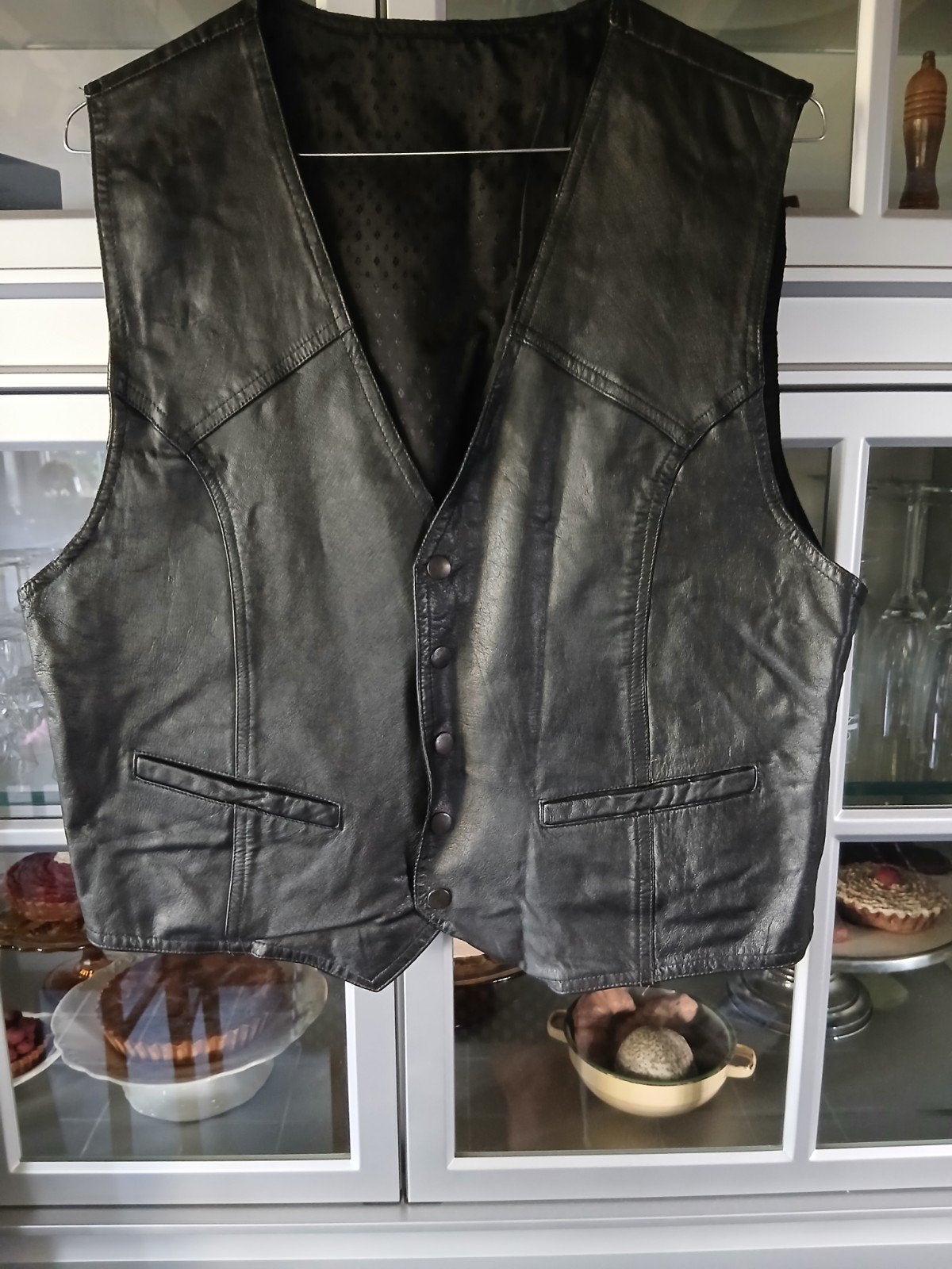 lederen mannen vest, Motoren, Ophalen, Tweedehands, Heren, Jas | leer