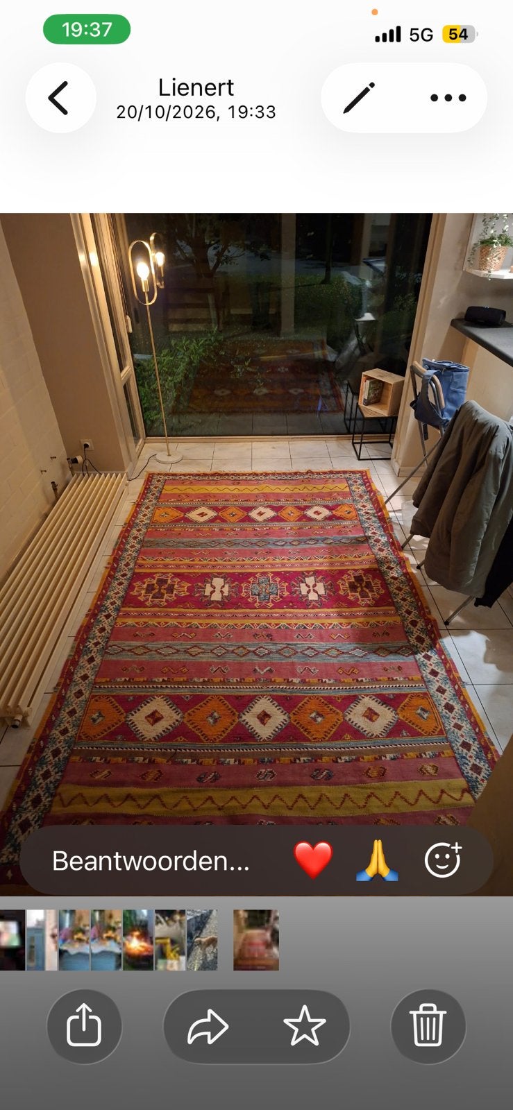 Berber tapijt marokko, Ophalen, Zo goed als nieuw, Rood
