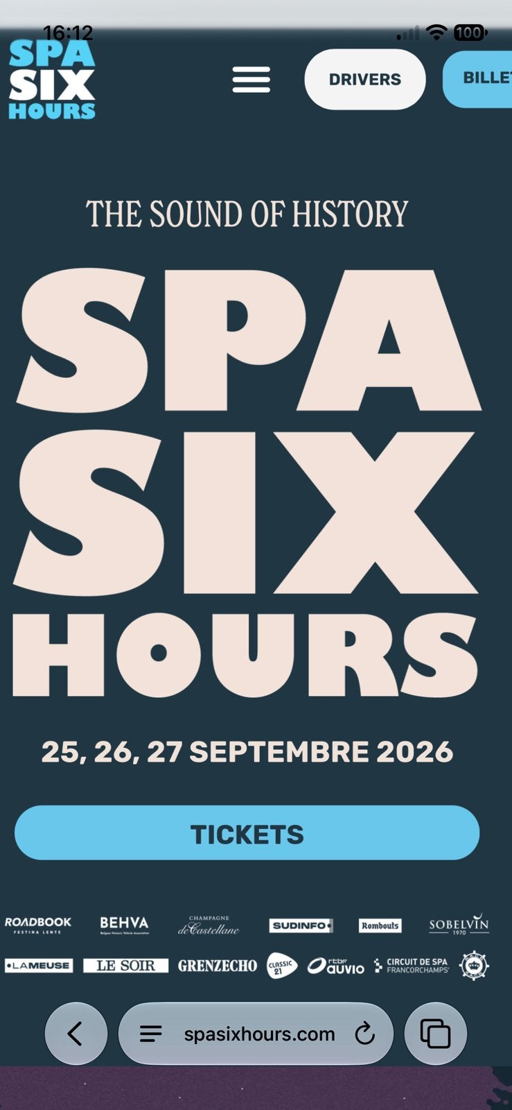 2 places SPA SIX HOURS, Spa-Francorchamps, Tickets & Billets