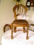 6 eiken stoelen, Brun, Enlèvement, Bois, Cinq, Six Chaises ou plus