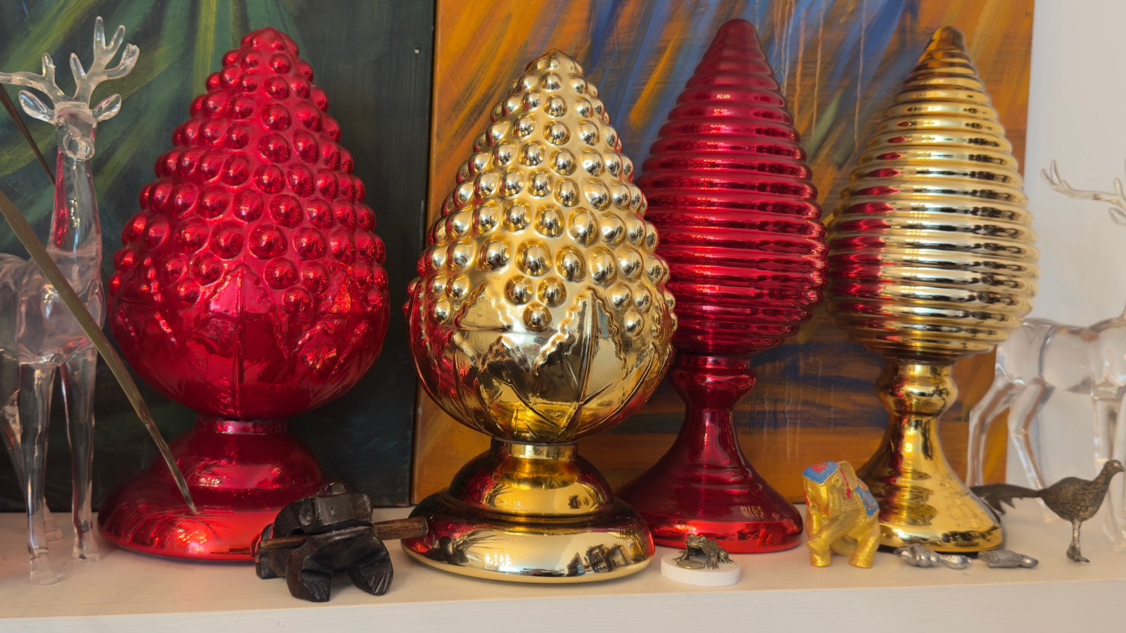 Keramiek Siciliaans 4 stuks, prijs €200 per partij! H34cm, Ophalen of Verzenden, Zo goed als nieuw