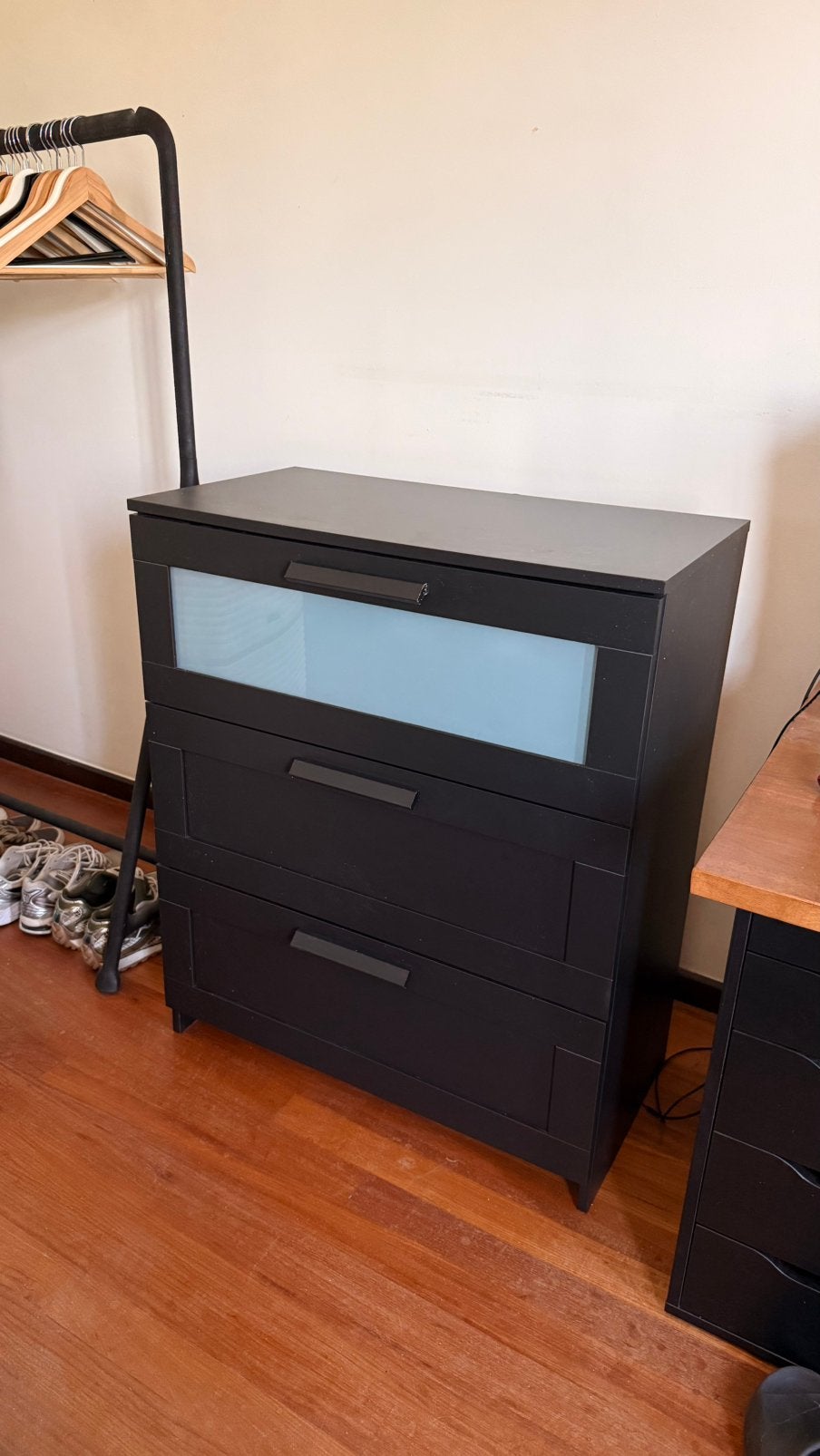 Commode BRIMNES 3 tiroirs, 3 ou 4 tiroirs, 25 à 50 cm, Moins de 100 cm, Enlèvement