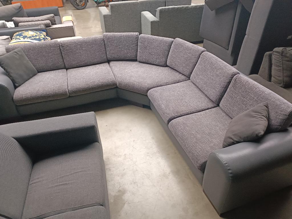Hoekbank zetel salon, Ophalen, Stof