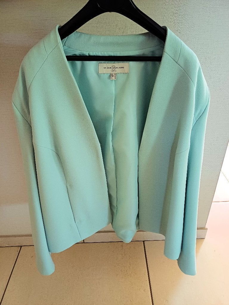 veste dame Un Jour Ailleurs, Kleding | Dames, Jasjes, Kostuums en Pakken, Ophalen, Zo goed als nieuw, Groen, Un jour ailleurs