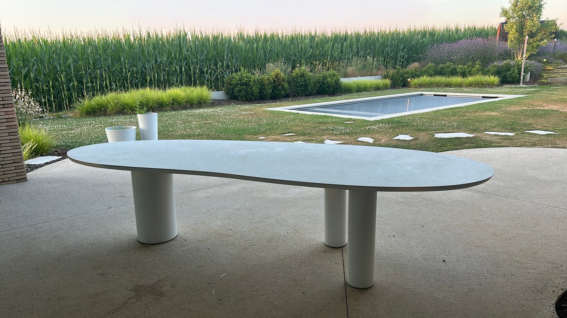 organische tuintafel, Tuin en Terras, Tuintafels, Ophalen, Zo goed als nieuw, Aluminium