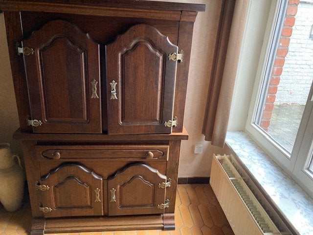 EIKEN EETKAMER, Ophalen, Gebruikt, Rustiek, 4 tot 6 stoelen