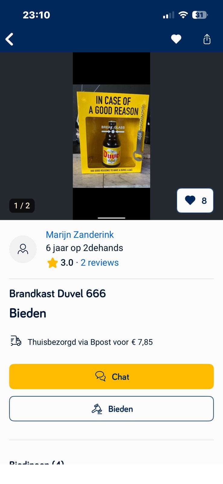 Duvel LET OP OPLICHTING!!!, Verzamelen, Ophalen of Verzenden, Duvel