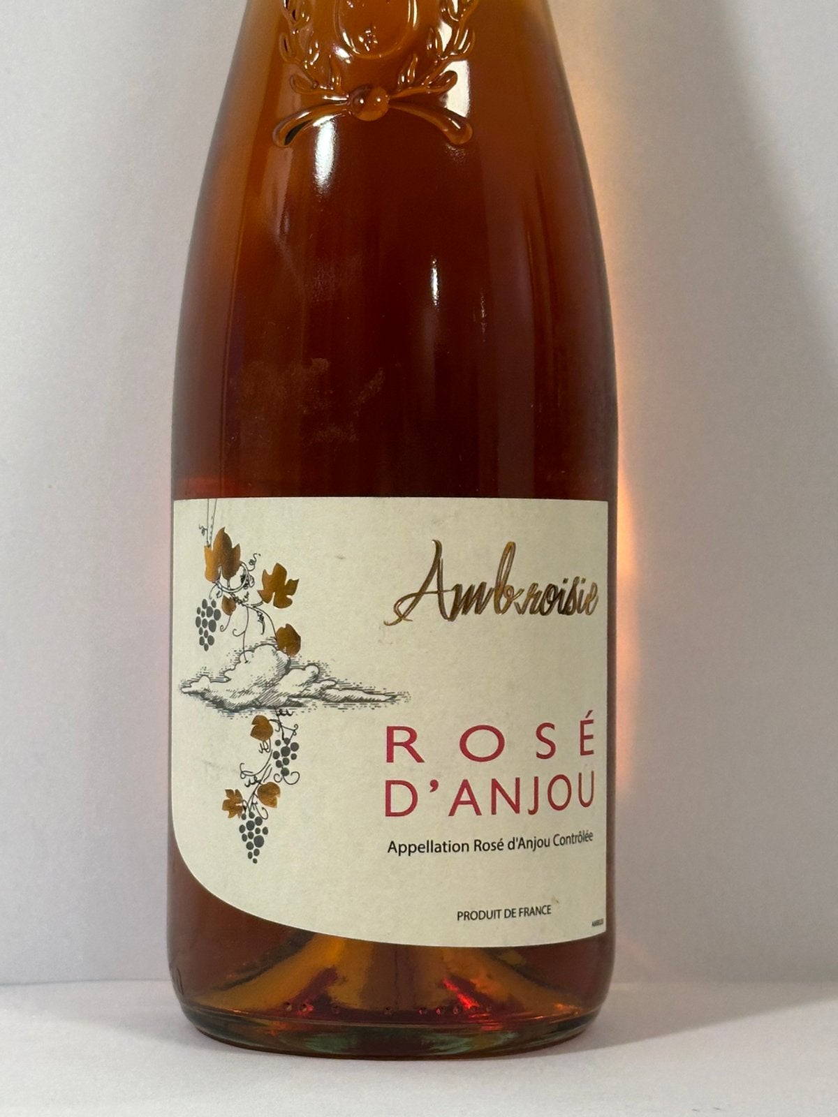 Rosé d'Anjou Ambroisie 2012 (75 cl - 10,5%), Neuf, Pleine, Champagne, Enlèvement